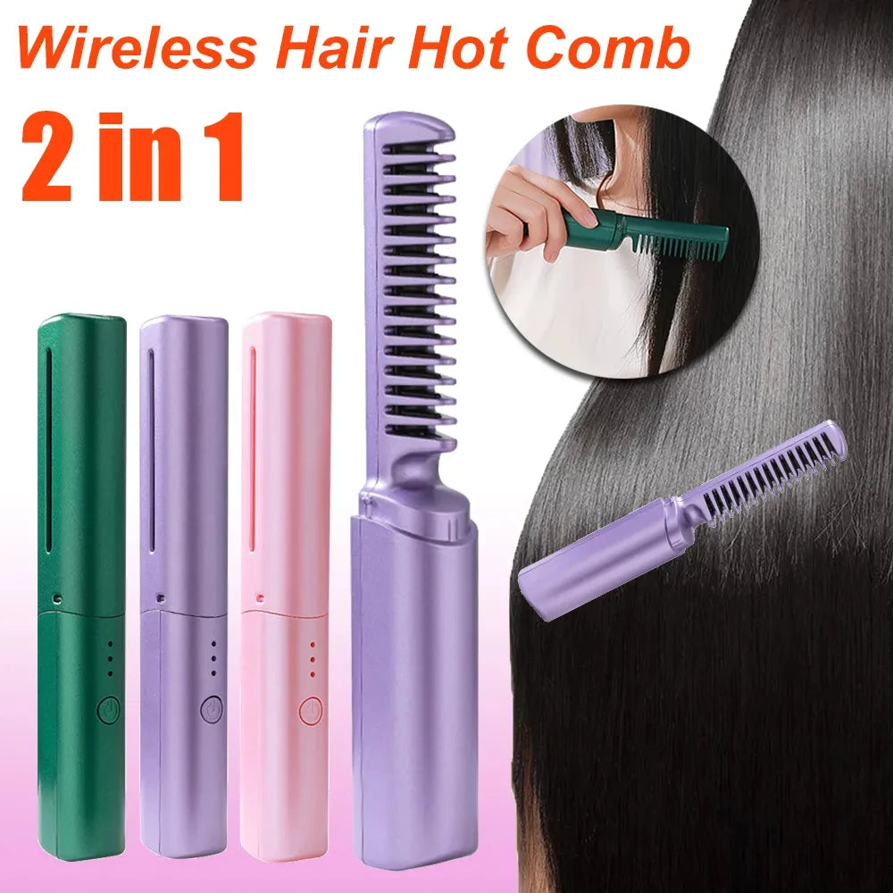 Ionic 2-in-1 Wireless Styler: Straighten & Curl